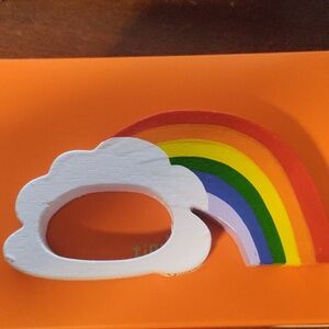 Vintage Rainbow napkin rings set of 4